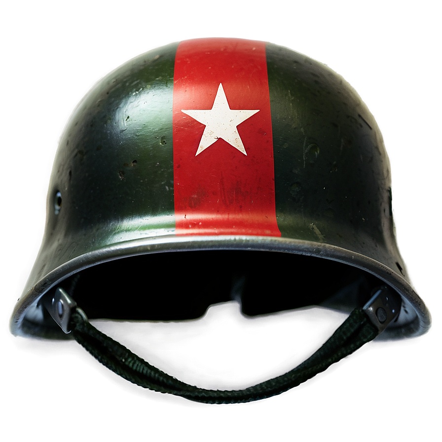 Vietnam War Helmet On Flag Png Vnq18