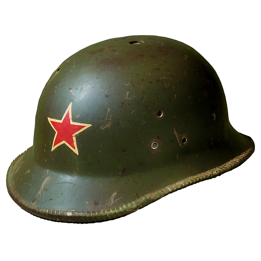 Vietnam War Helmet On Ground Png 06272024