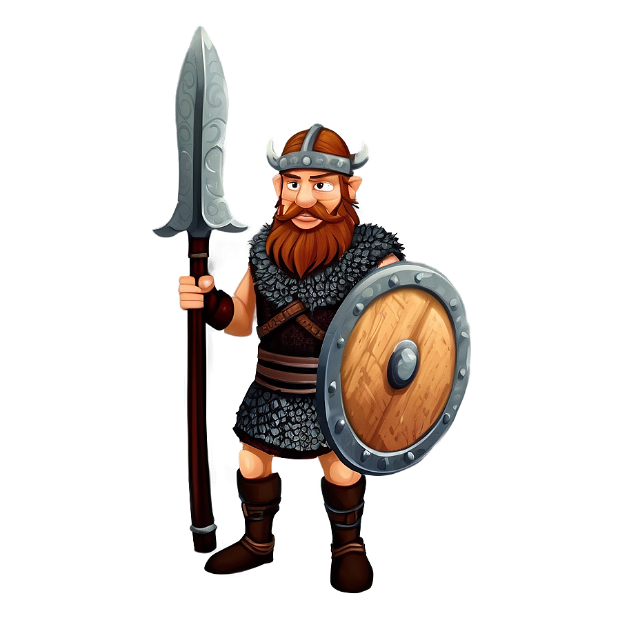 Viking Warrior Cartoon Character Png Stl27