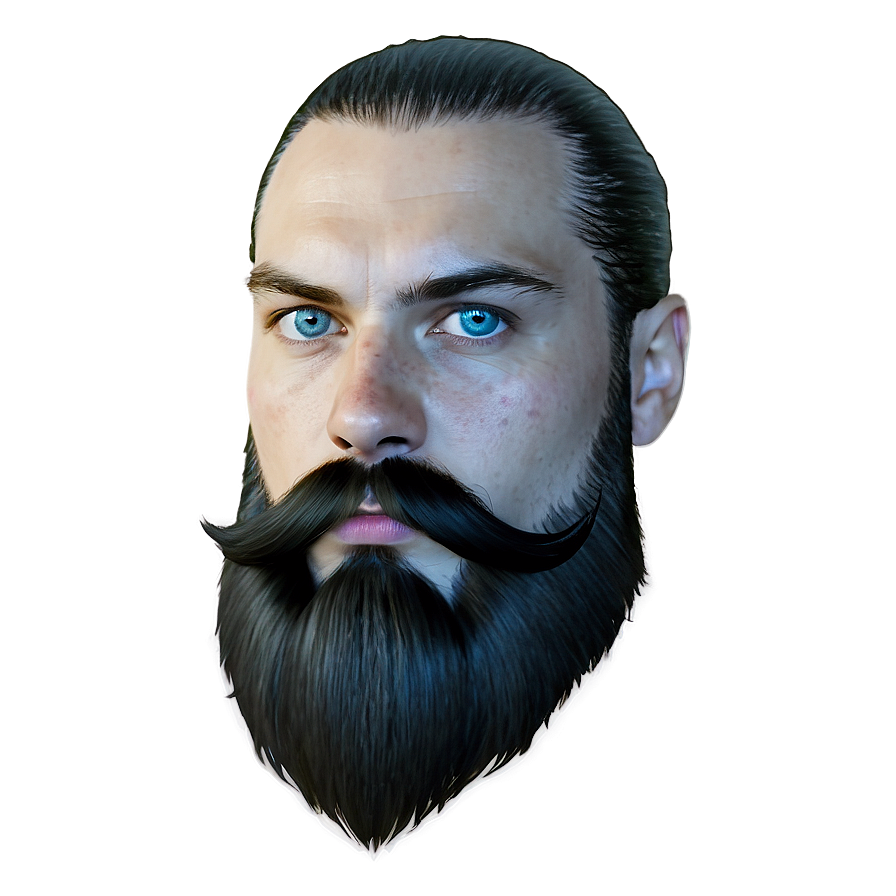 Viking Warrior Mustache PNG 05042024 PNG image with a transparent background, free high-resolution download