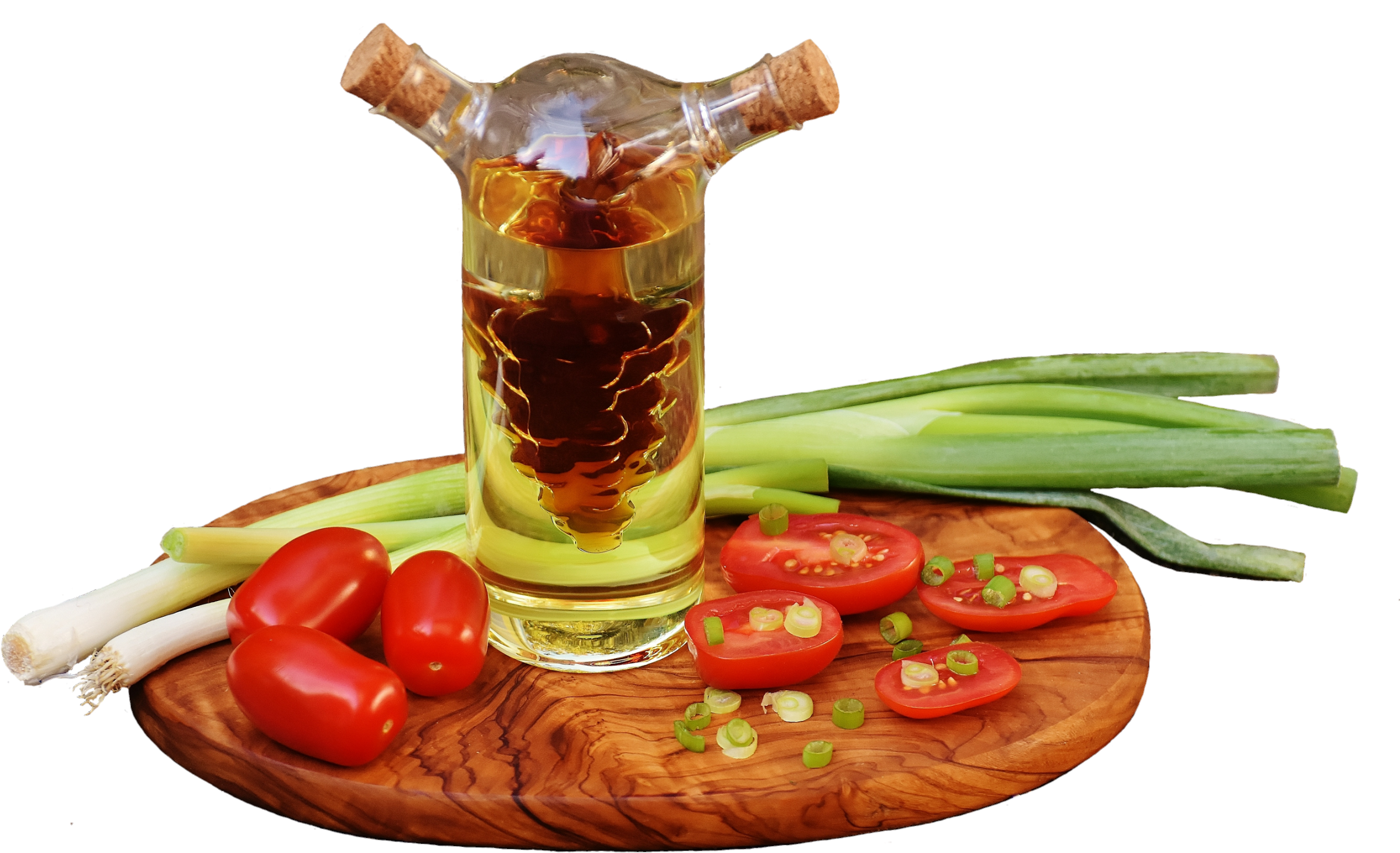 Vinegar Bottlewith Vegetables PNG with transparent background