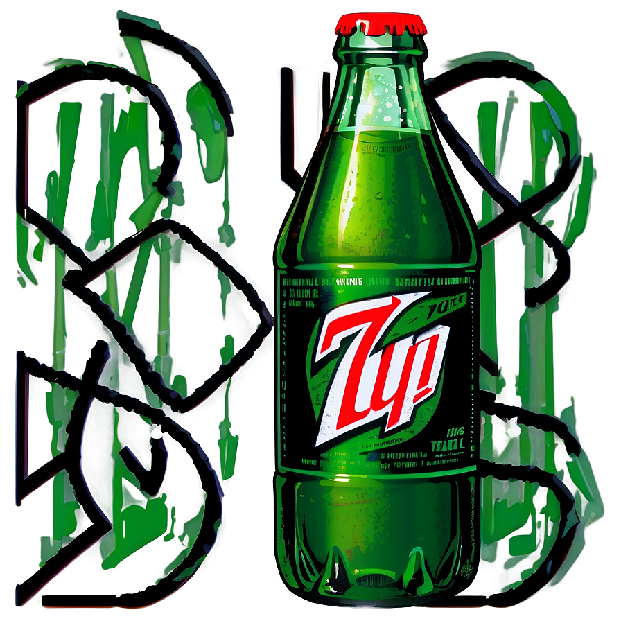 Vintage 7 Up Bottle PNG 30 PNG image with a transparent background, free high-resolution download
