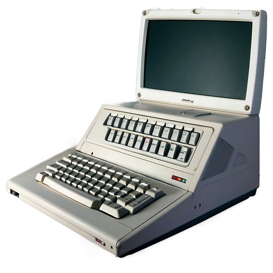 Vintage 90s Laptop Computer Png Eip37