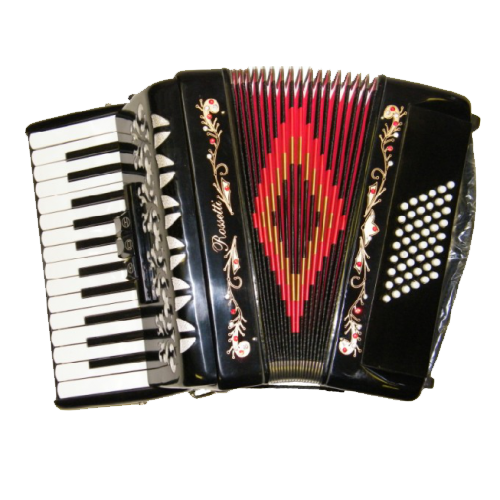 Vintage Accordion Black Background