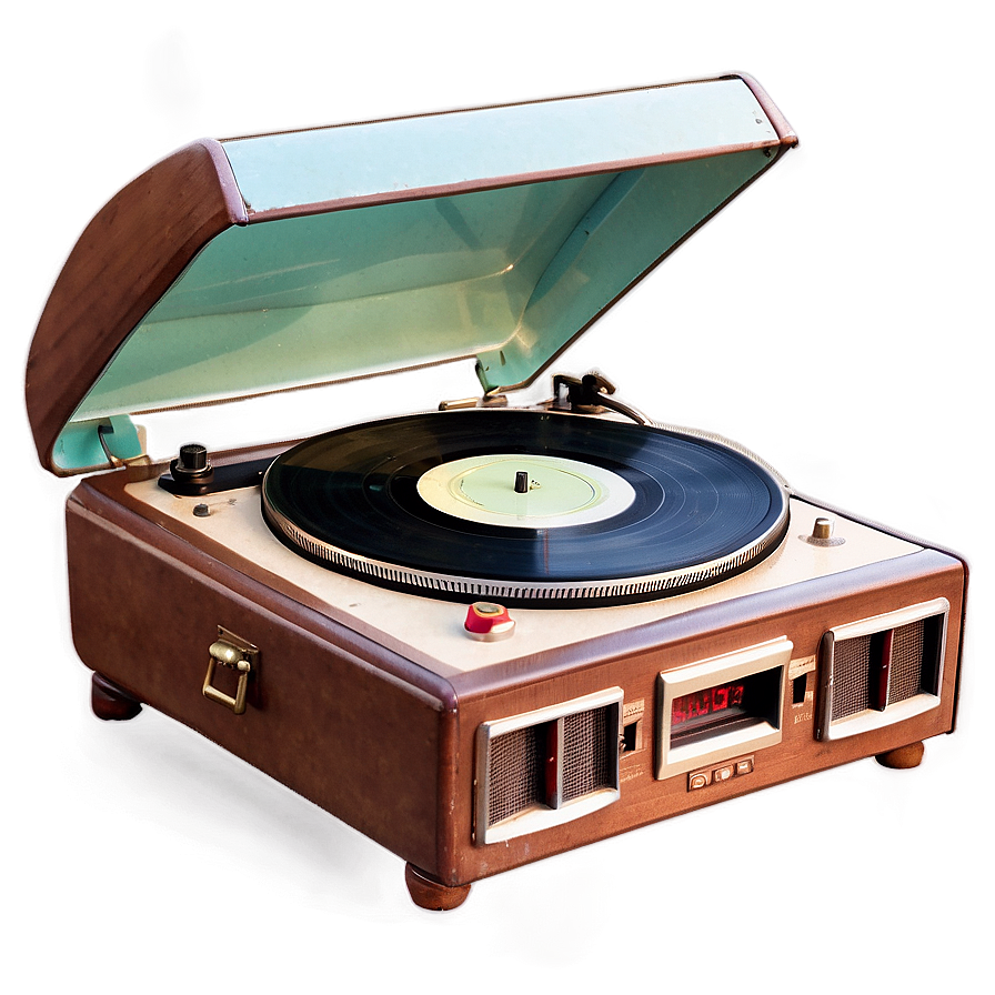 Vintage Aesthetic Record Player PNG cha PNG with transparent background
