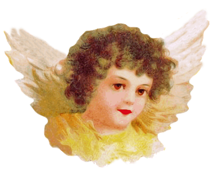 Vintage Angel Illustration PNG with transparent background