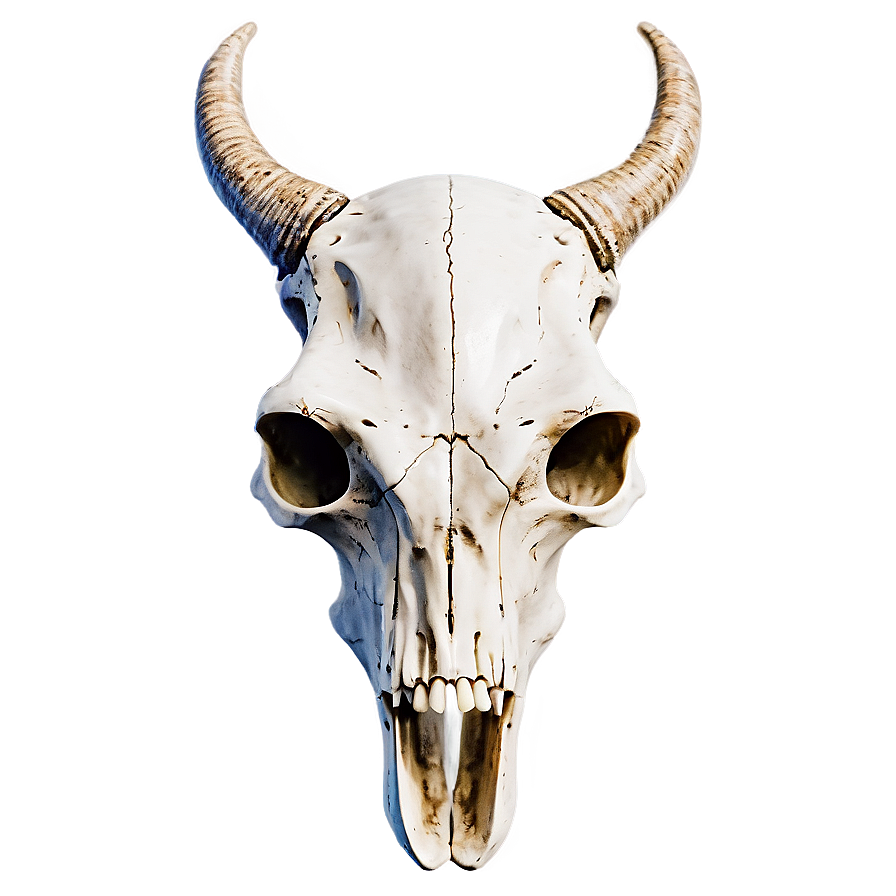 Vintage Animal Skull Graphic Png 06282024