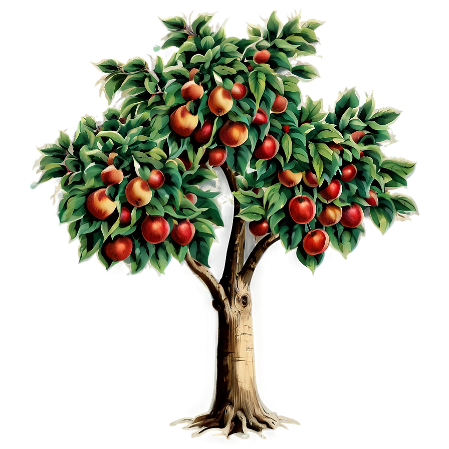 Vintage Apple Tree Png 06132024