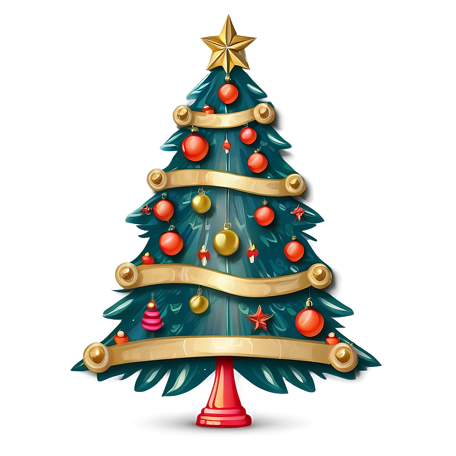 Vintage Arbol De Navidad Style Png Fek55