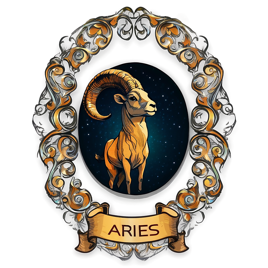 Vintage Aries Sketch Png Olr24