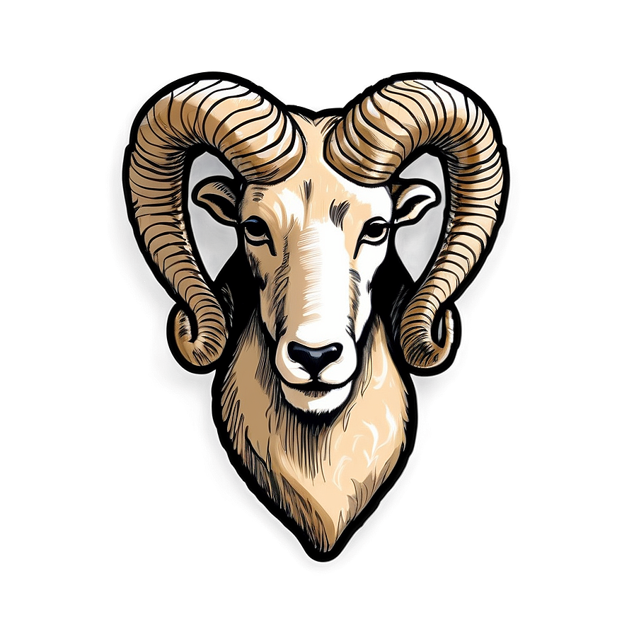 Vintage Aries Sketch Png Upi