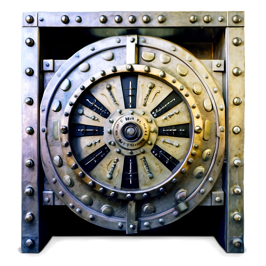 Vintage Bank Vault Door Png Fwo15