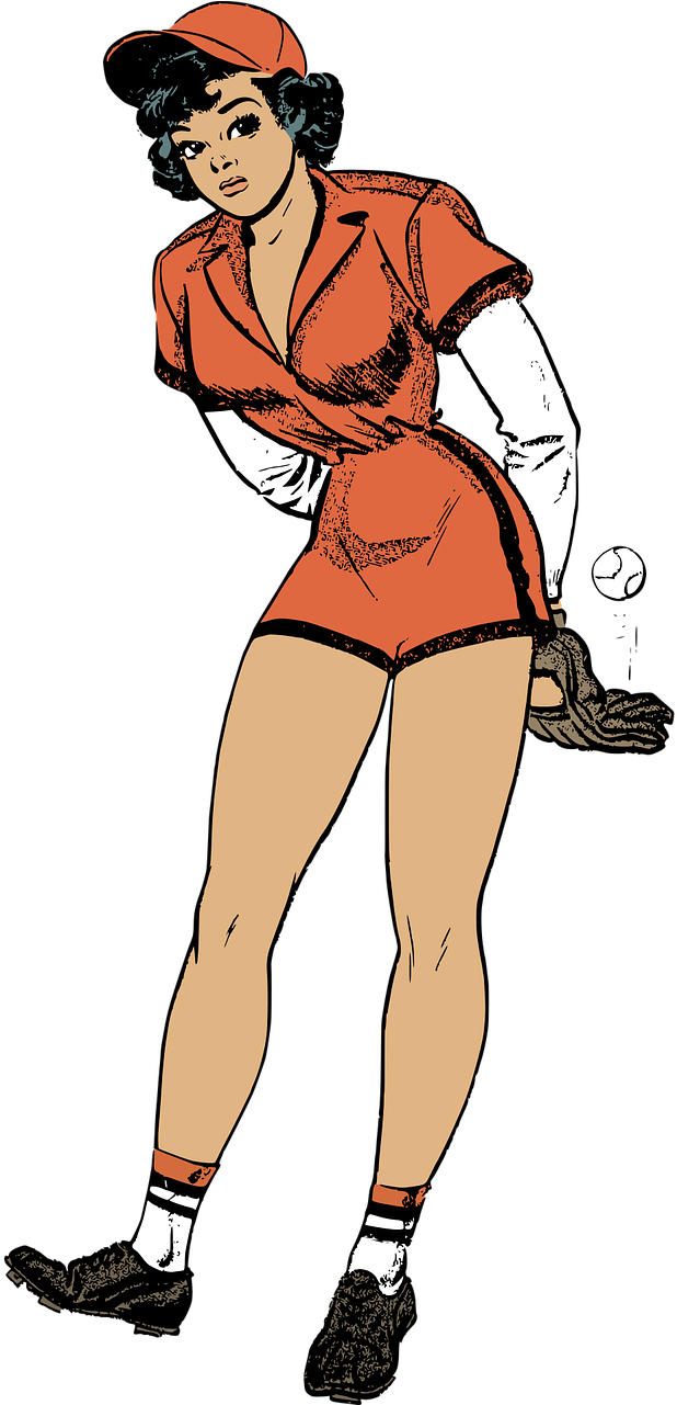 Vintage_ Baseball_ Pinup_ Art