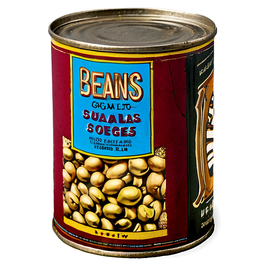 Vintage Beans Can Png Cig