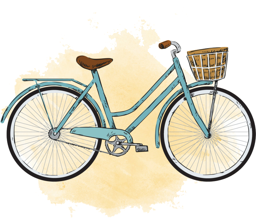 City Bicycle Painting Watercolor Vintage Clothing Cartoon - Bike Watercolor Clipart Png, Transparent Png PNG with transparent background