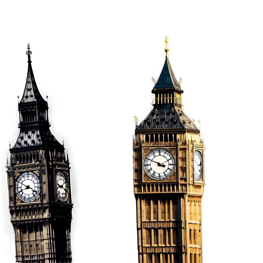 Vintage Big Ben Drawing Png 85