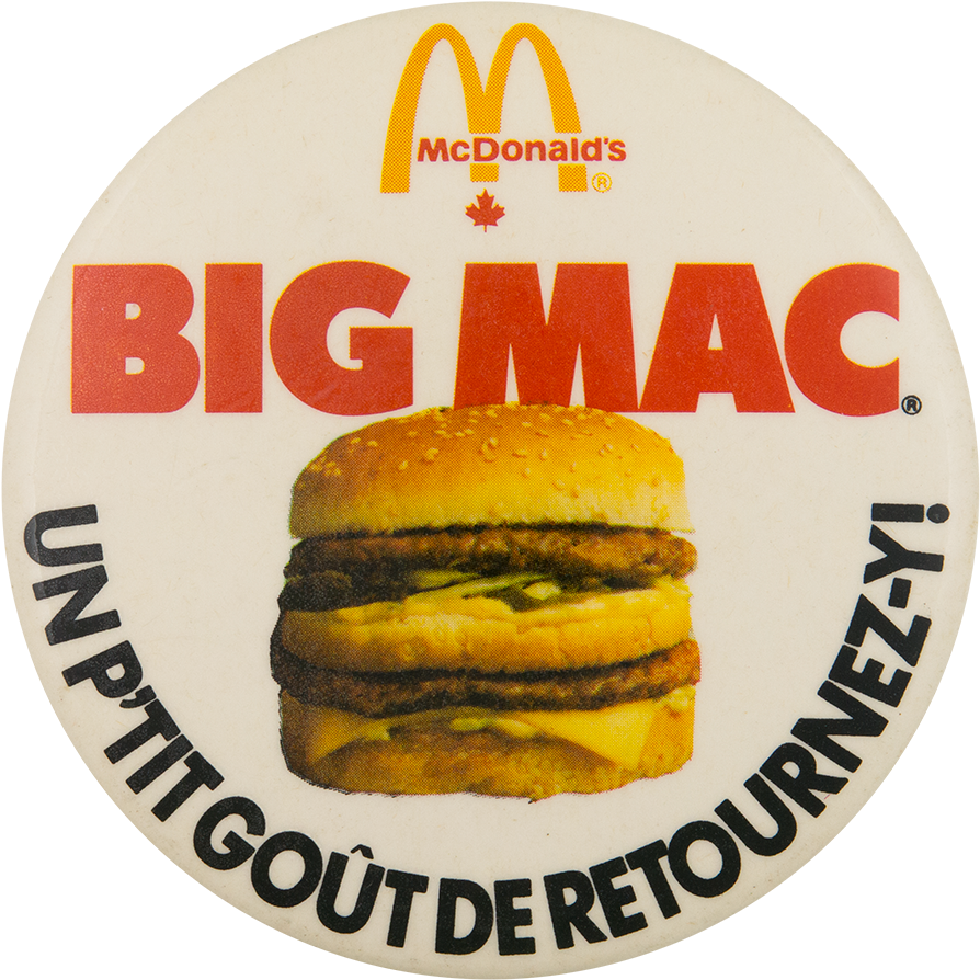 Mcdonald's Big Mac Advertising Button Museum - Mcdonald's, HD Png Download PNG image with a transparent background, free high-resolution download