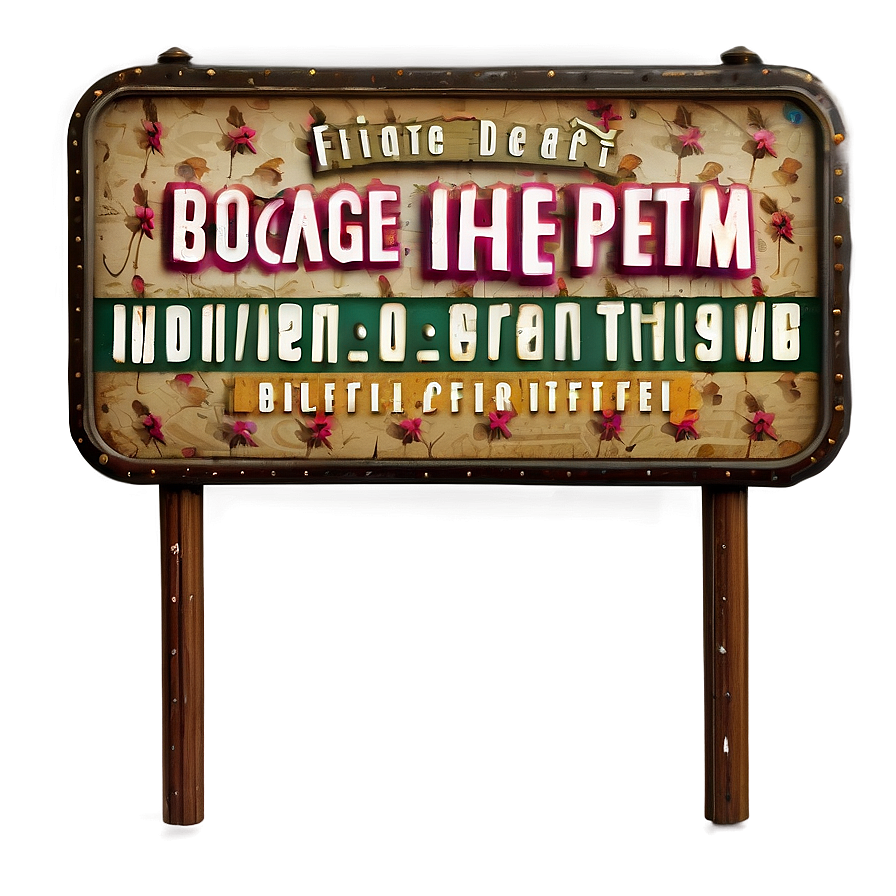 Vintage Billboard Design Png Ocy78