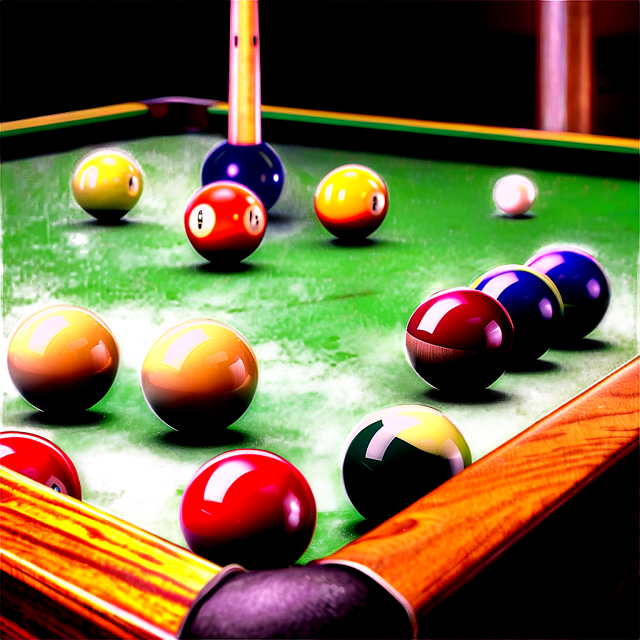 Vintage Billiards Poster Png Nbw