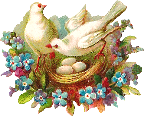 Vintage Birds Nest Floral Decoration