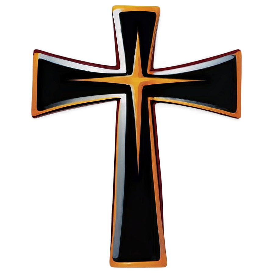 Vintage Black Cross Illustration Png Mgh50