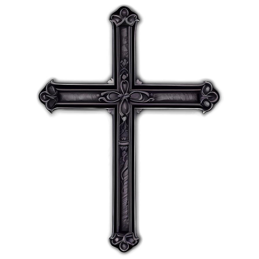 Vintage Black Cross Illustration Png Xer65