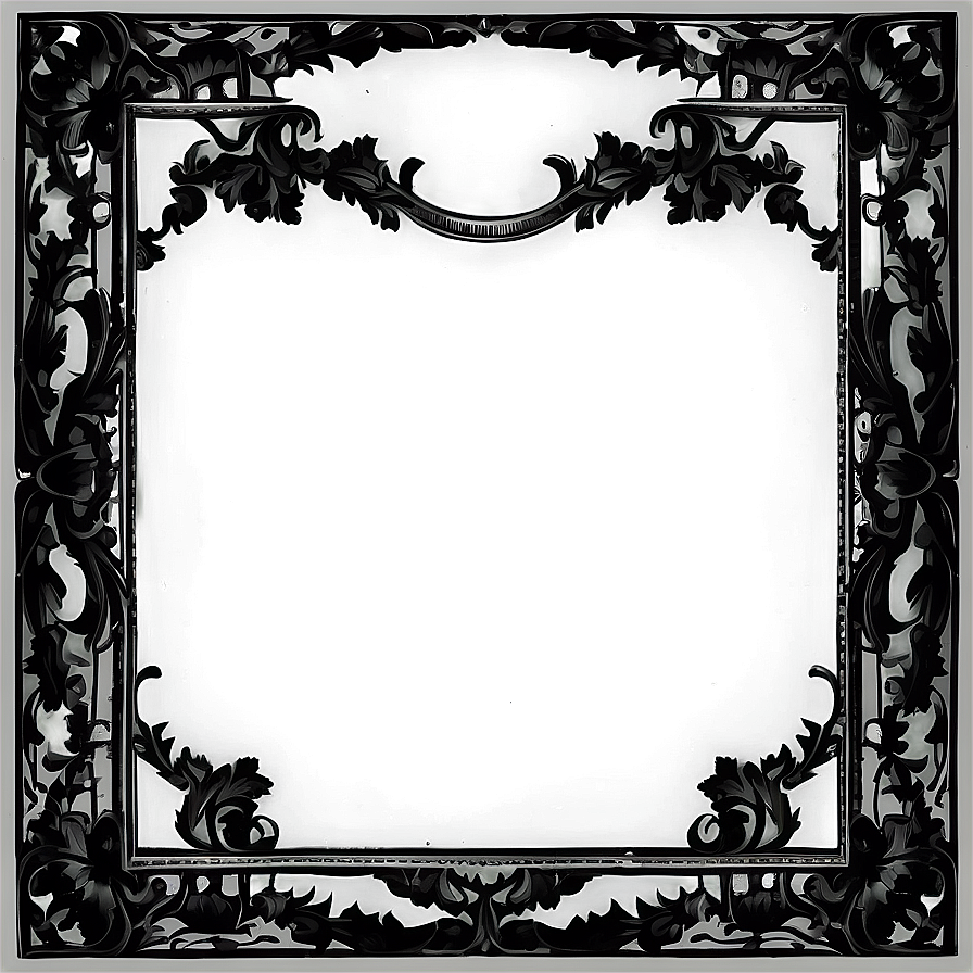 Vintage Black Frame Png Sqk