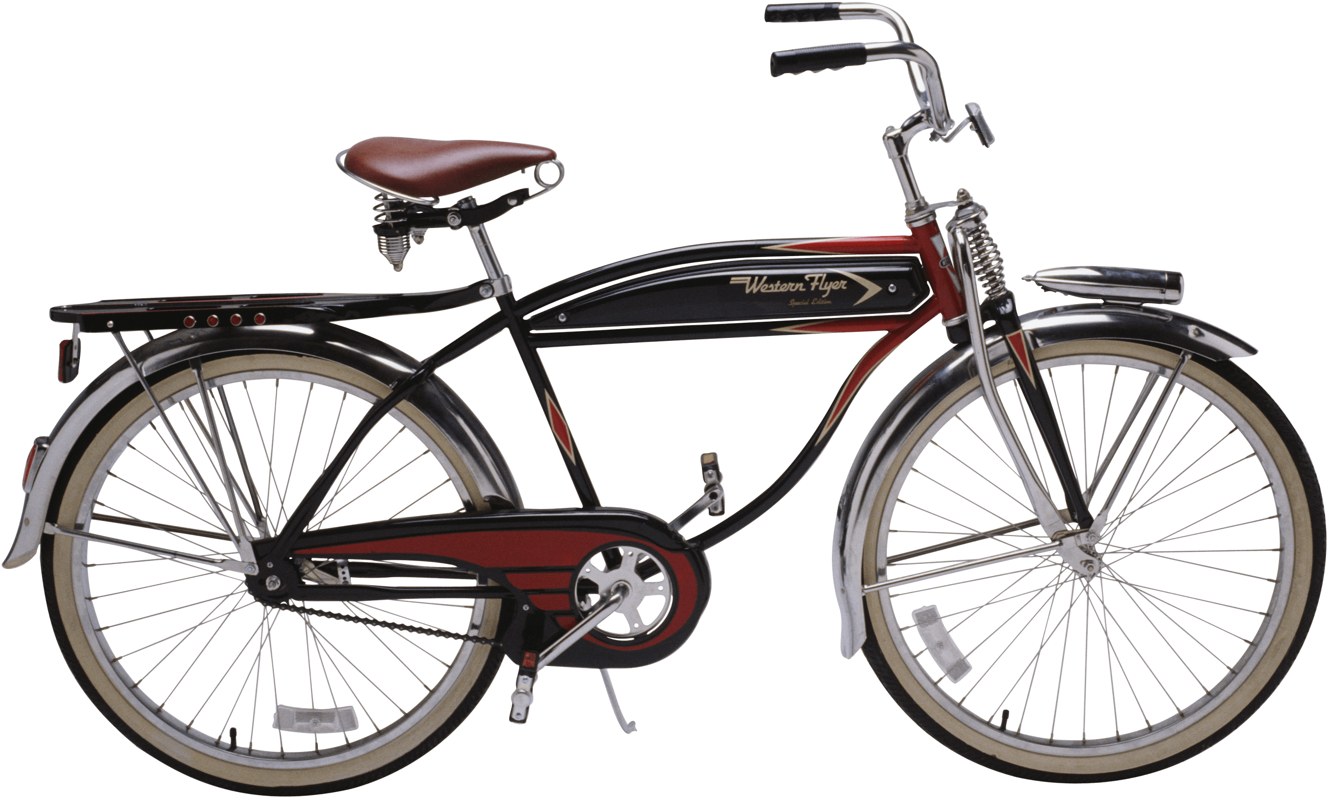 Vintage Black Red Cruiser Bicycle