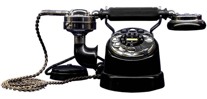 Vintage Black Rotary Telephone