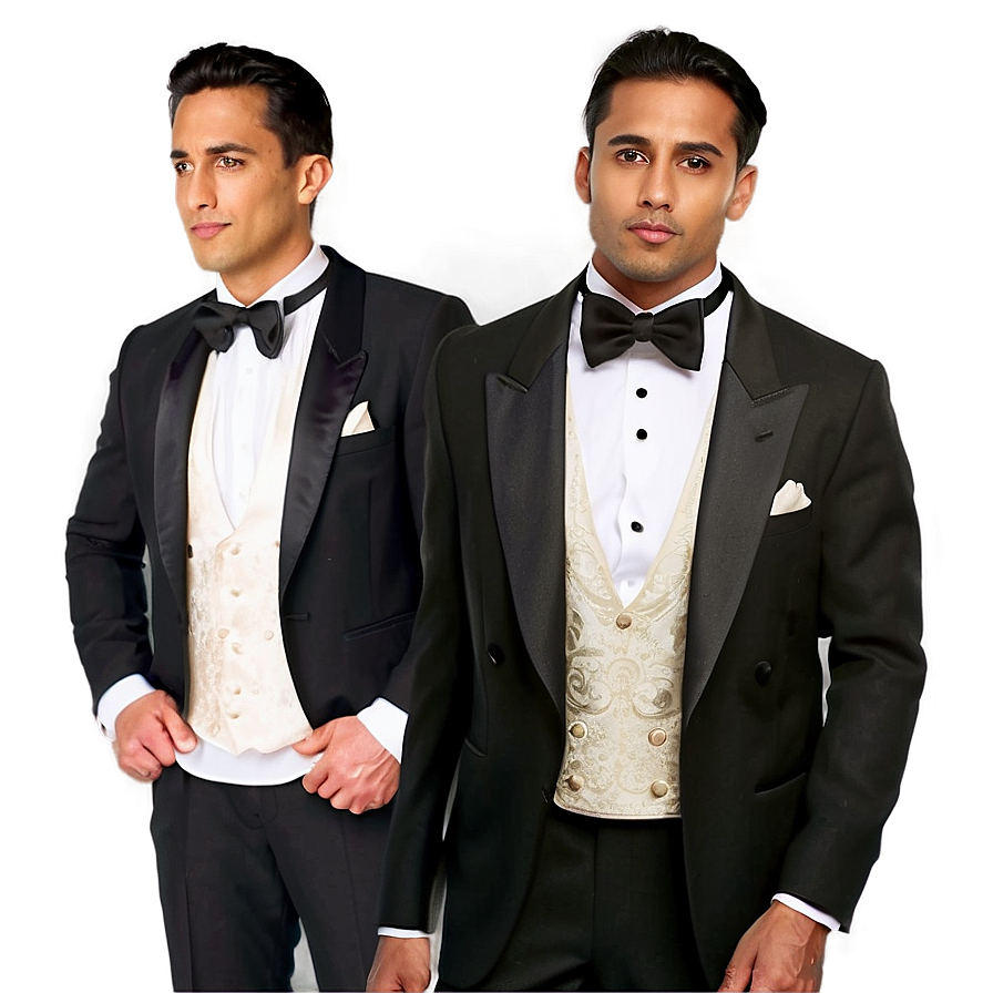 Vintage Black Tie Look Png Lma