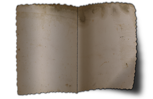 Vintage Blank Open Book PNG with transparent background
