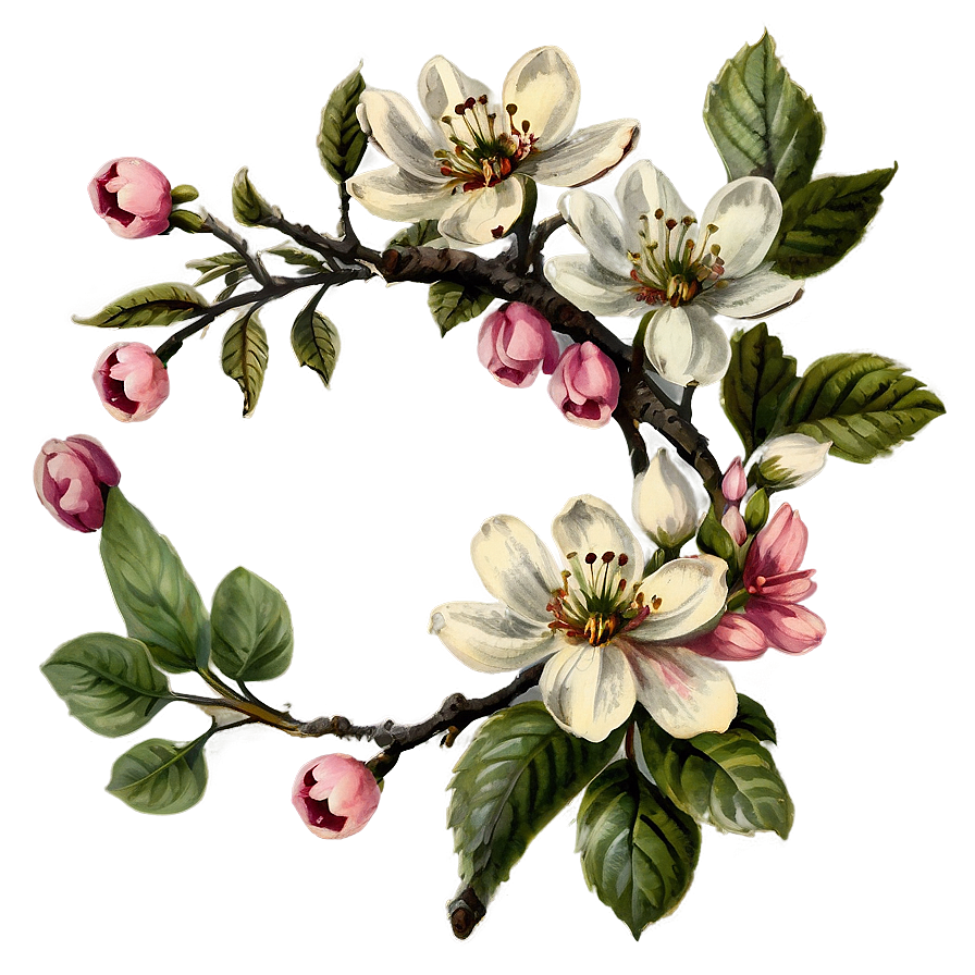 Vintage Blossom PNG 06252024 PNG with transparent background