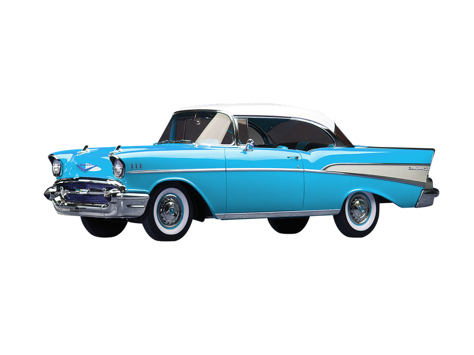 Vintage Blue Chevrolet Bel Air