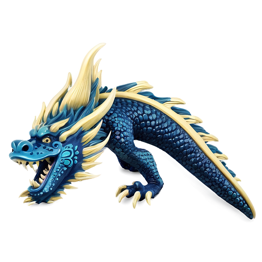 Vintage Blue Dragon Png 06252024