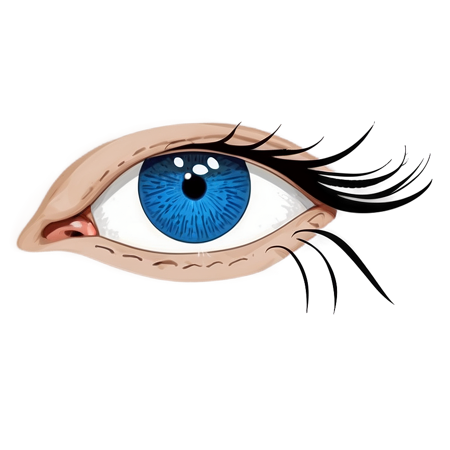 Vintage Blue Eyes Illustration Png Neu