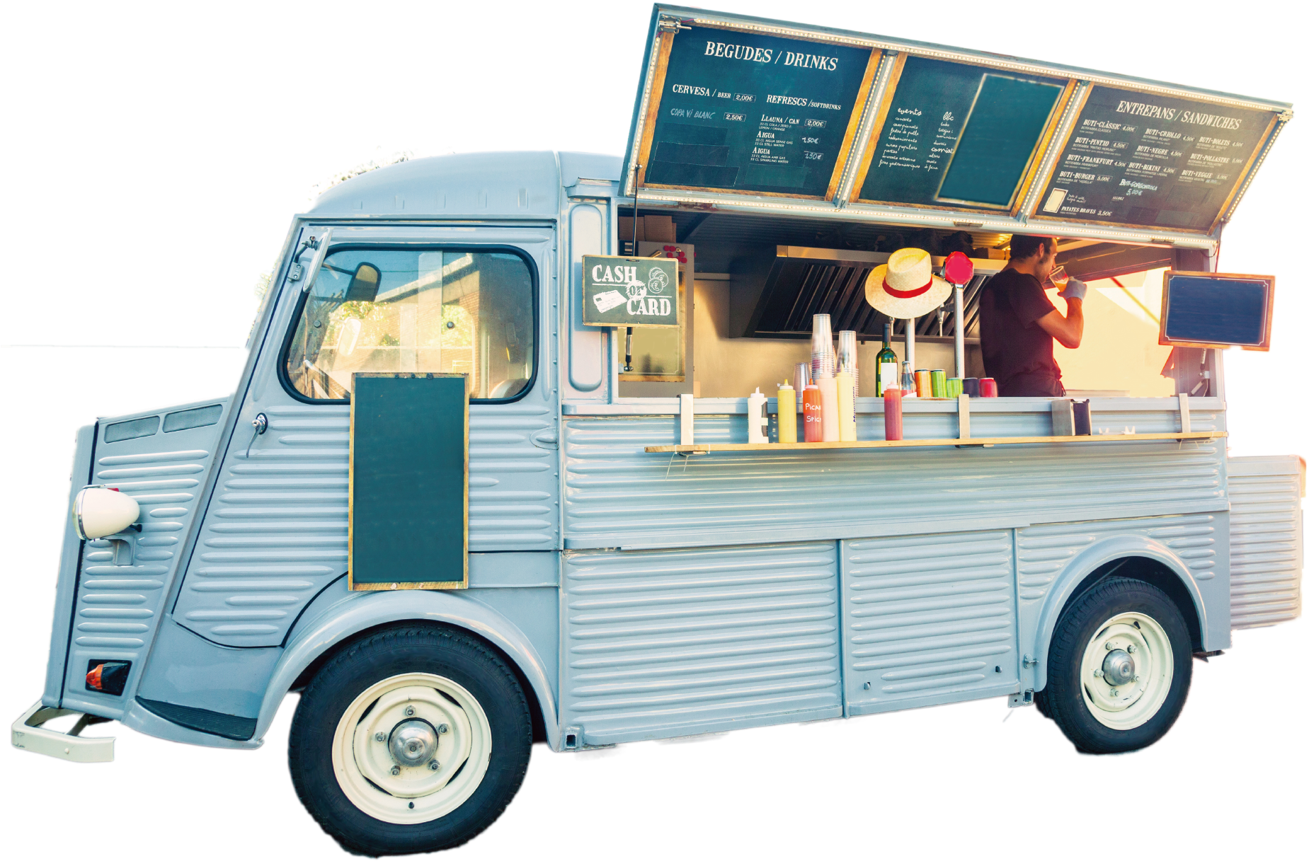 Vintage Blue Food Truck