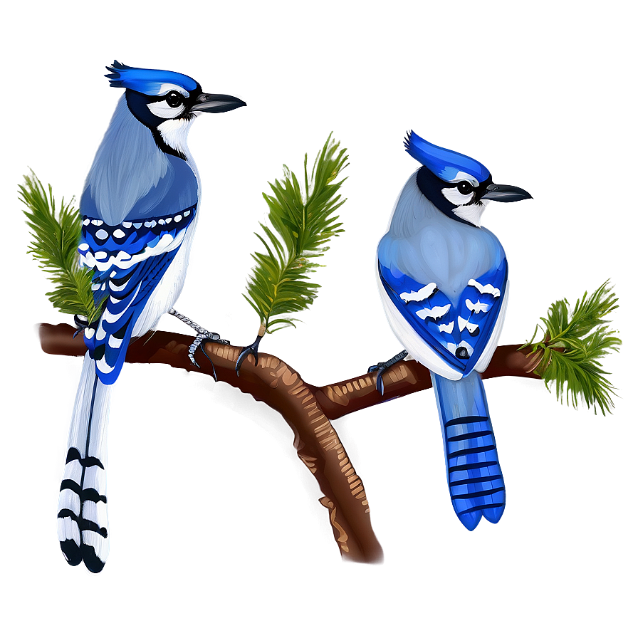 Vintage Blue Jay Illustration Png 06262024