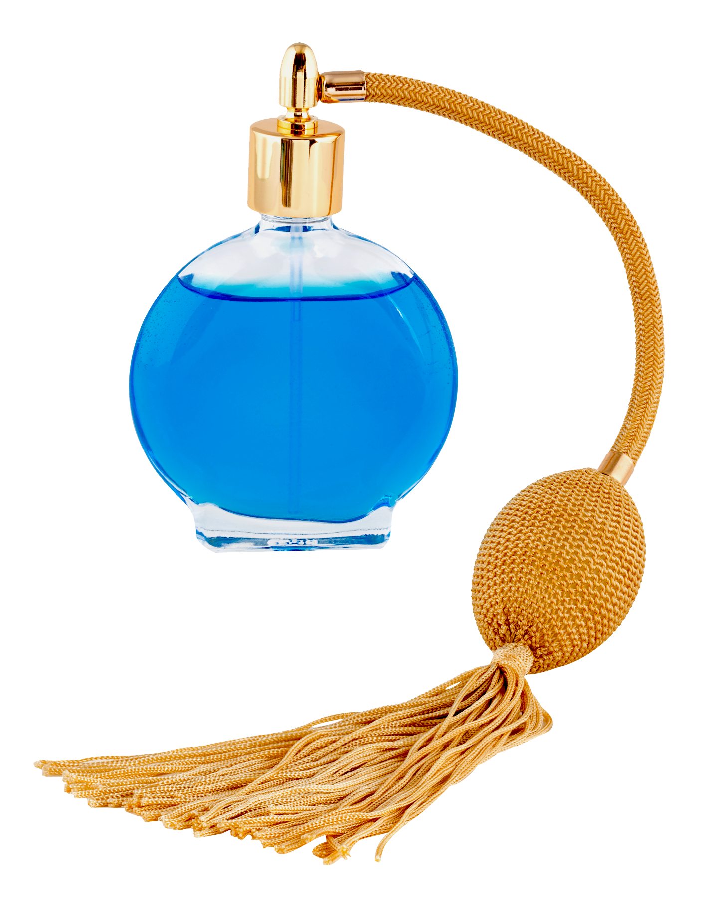 Vintage Blue Perfume Bottlewith Tassel