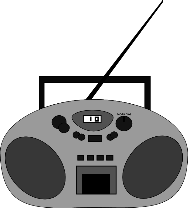 Radio With Antenna Vector Clip Art - Radio Clipart PNG with transparent background