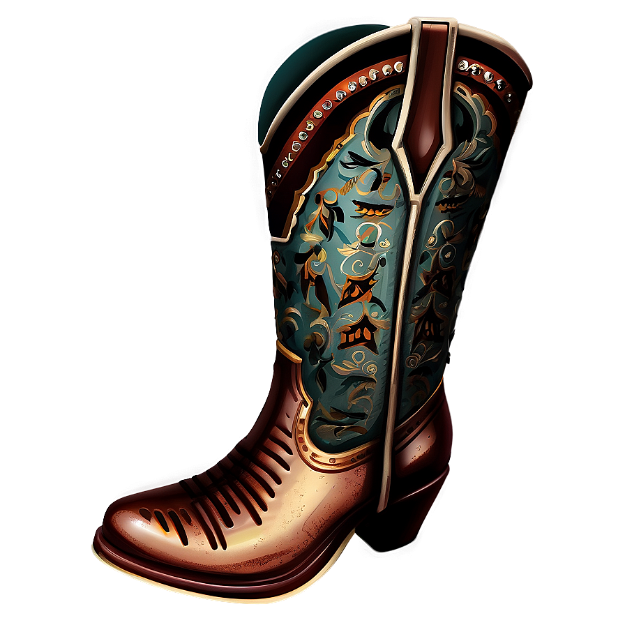 Vintage Boot Design Png 60