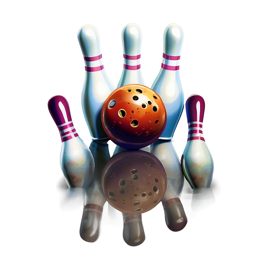 Vintage Bowling Poster Png 05212024