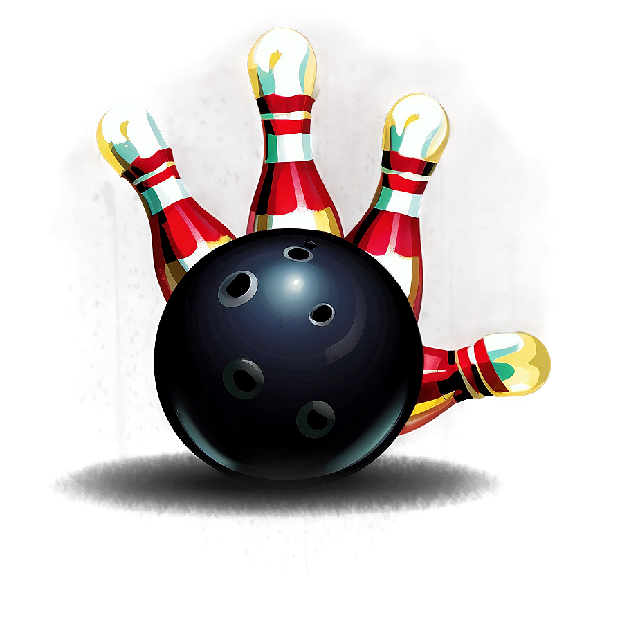 Vintage Bowling Poster Png Lei