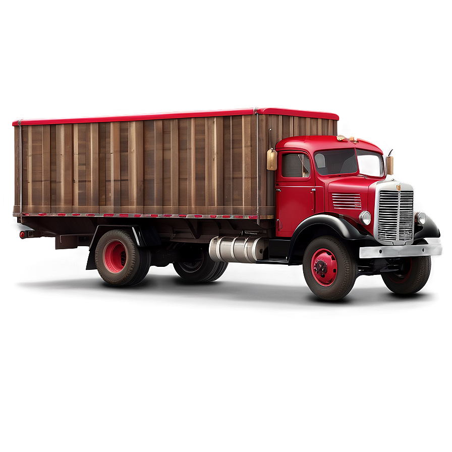 Vintage Box Truck Design Png Gas35