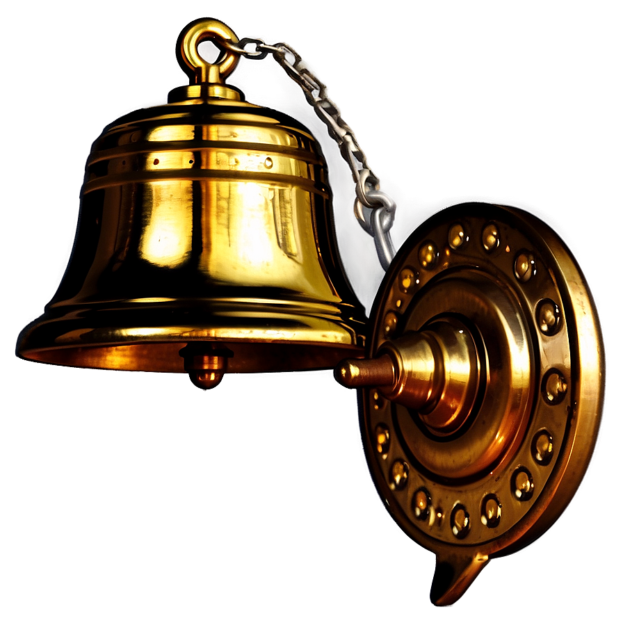 Vintage Brass Bell Png 06212024