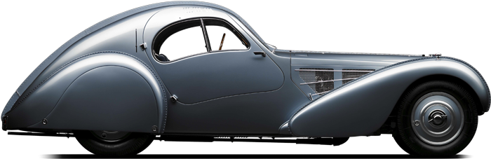 Vintage Bugatti Classic Car Profile