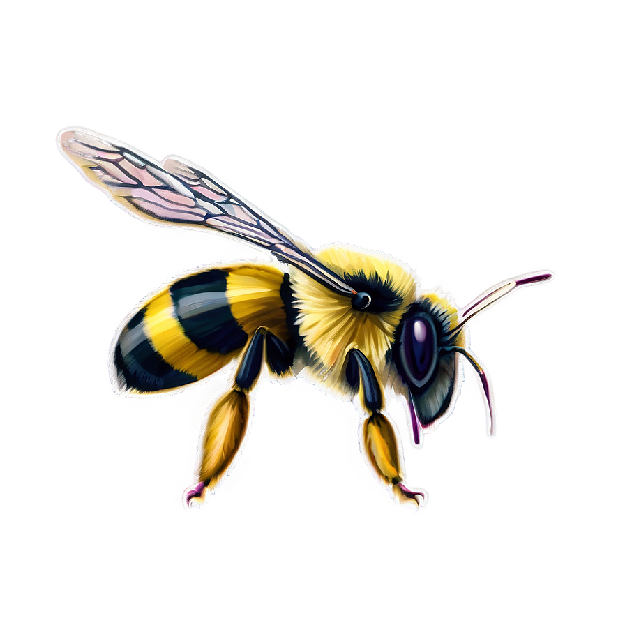 Vintage Bumblebee Drawing Png 63