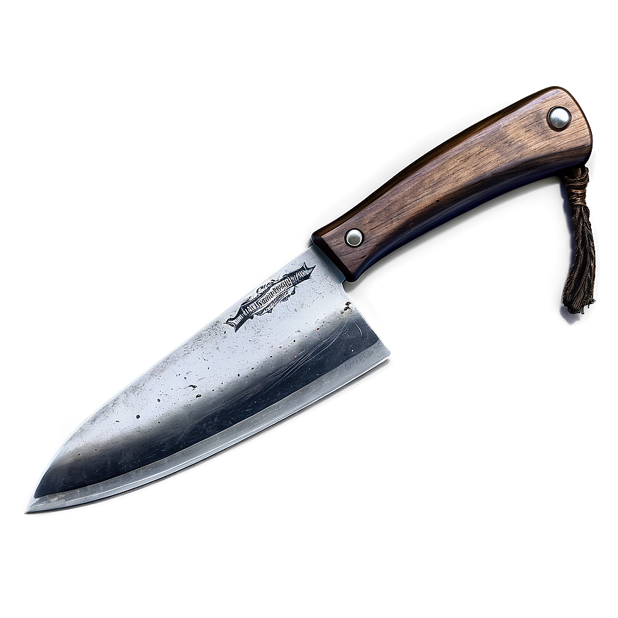 Vintage Butcher Knife Design Png 44