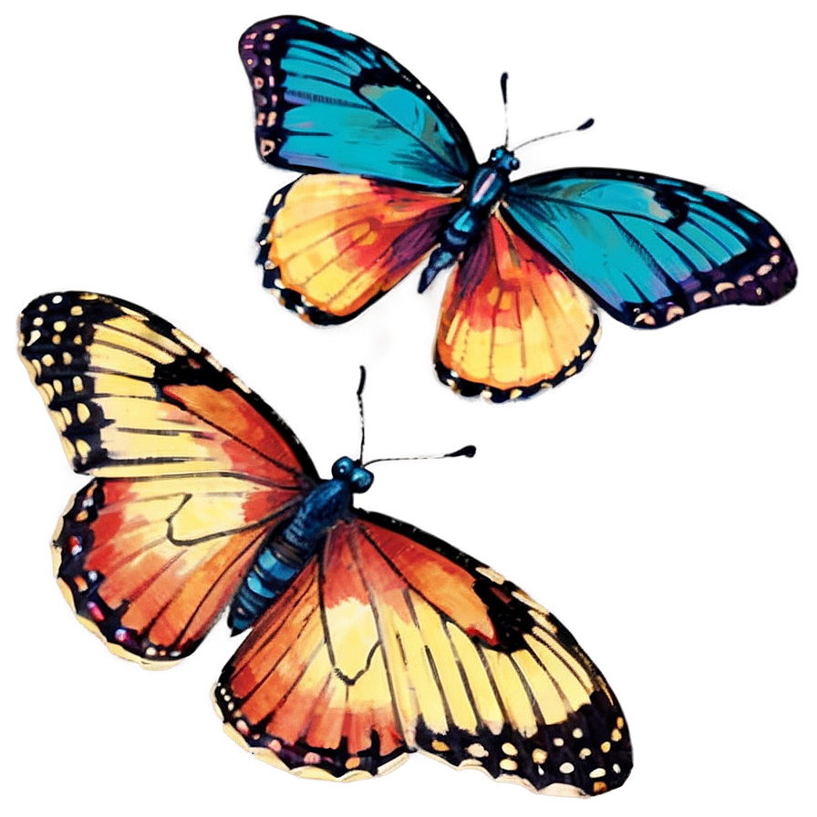 Vintage Butterflies PNG cev27 PNG with transparent background