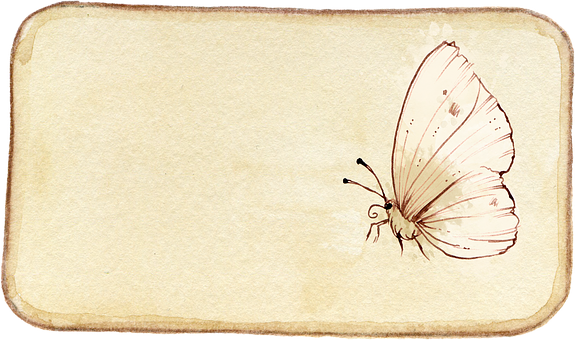 Vintage Butterfly Sketch PNG with transparent background