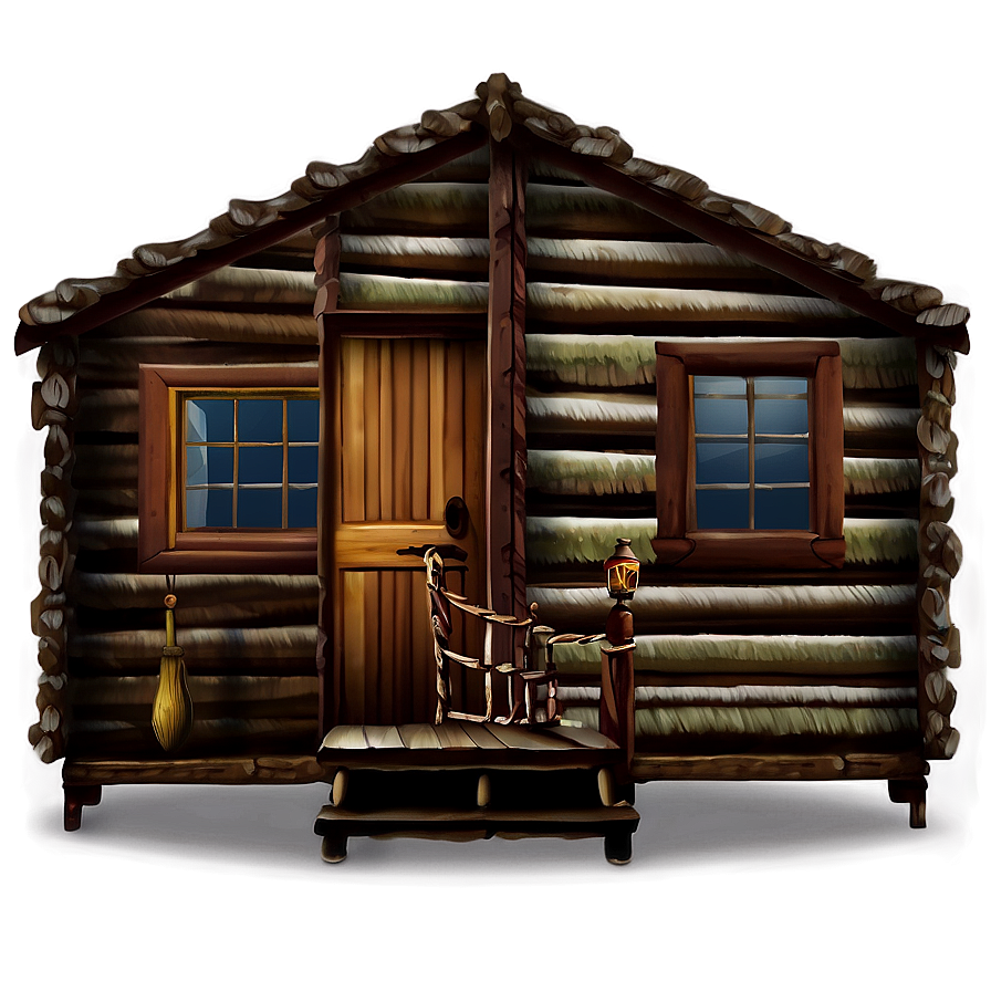 Vintage Cabin Interior PNG 05242024 PNG image with a transparent background, free high-resolution download